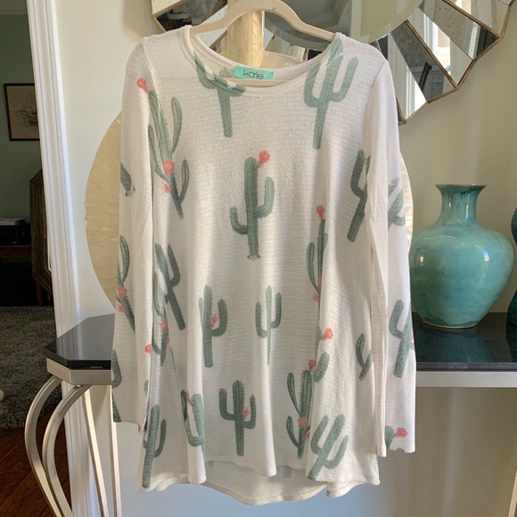 Karlie Tops - Karlie long sleeve cactus tunic top